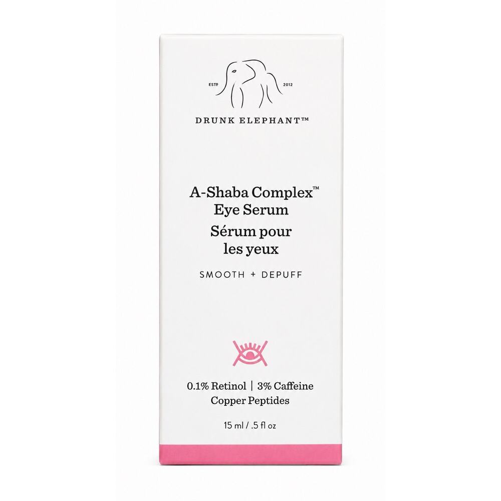 Drunk Elephant A-Shaba Complex Eye Serum Retinol+Caffeine Depuff 0.5 fl oz